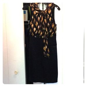 High necked sleeveless BCBG holiday dress